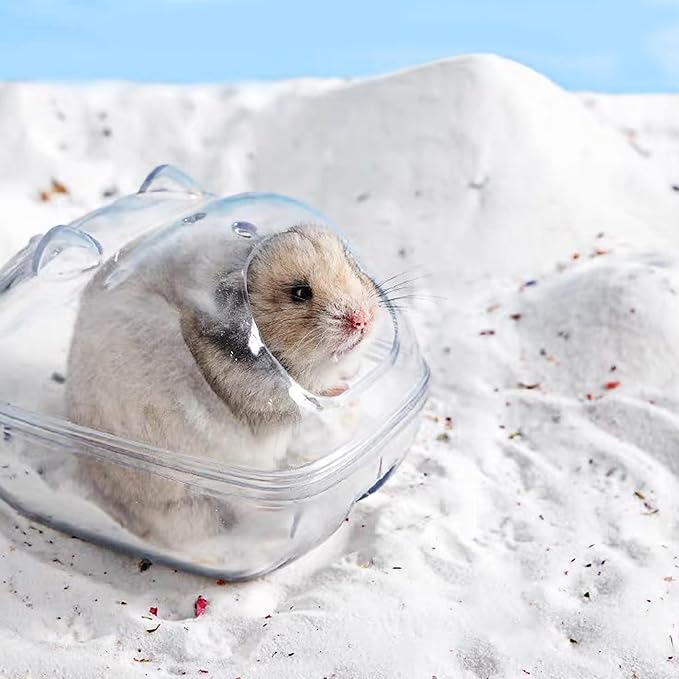 DR.DUDU Hamster Bath Sand, 6.6lb Dust Free Desert Sand or Potty Litter Sand for Hamster Chinchillas Gerbil Syrian Mice Small Animals (White, Flower Smell)-PawvioPets