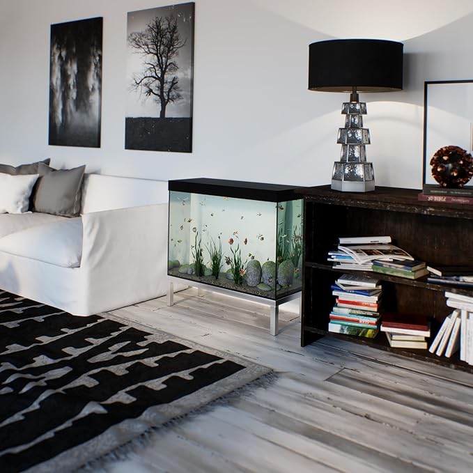 14 in X 36 in. Aquarium Stand | Industrial Style Aluminum Fish Tank Base with Open Frame Design-PawvioPets