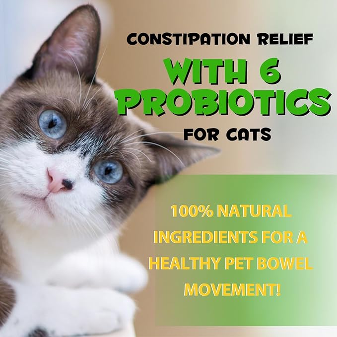 Cat Constipation Relief, Liquid Cat Laxative 60 ml, Cat Stool Softener Pet Herbal Supplements, Promotes Digestive Health, Roast Chicken Flavour, 2 fl oz-PawvioPets