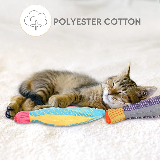 4Pcs Catnip Toy, Plush Cat Toys with Jingly Bell, Bite Resistant Chew Toys, Catnip Filled Cartoon Cat Teething Chew Toy for All Cats-PawvioPets