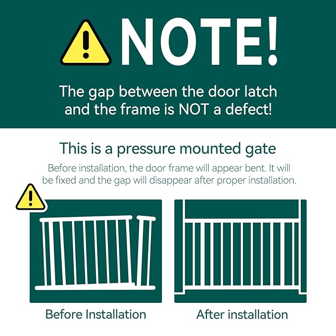 Babelio Metal Baby Gate, 29-48“ Auto Close Easy Install Pet Gate, Extra Wide Walk Thru Child Safety Gate, Pressure Mounted Dog Gate for Doorways & Stairs, with Y Spindle Rods, White-PawvioPets