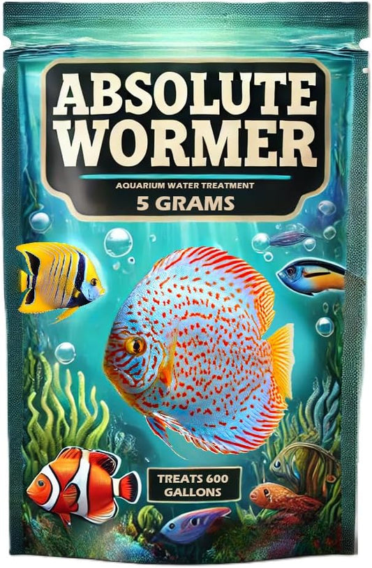 Freshwater and Saltwater Fish Powder Medication. with parasites and Flukes. (5G - Treats 600 GALLONS)-PawvioPets