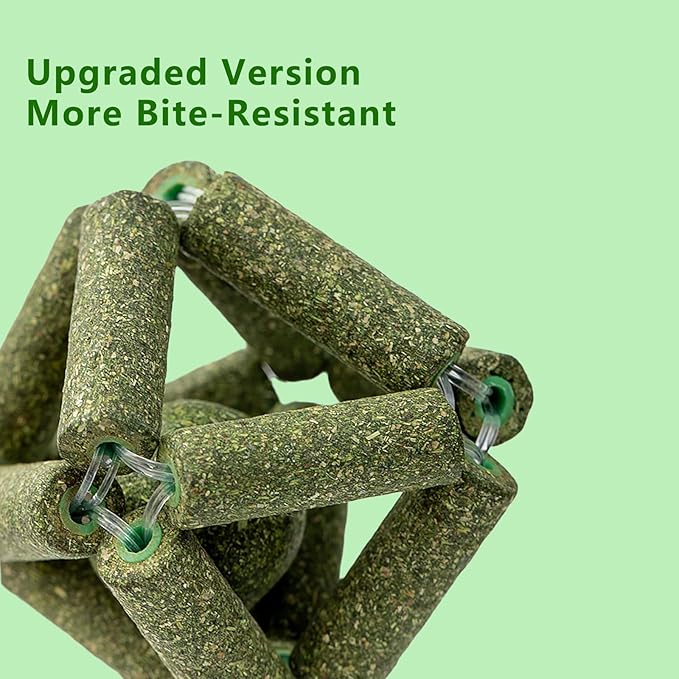 Cat Catnip Toys,2Pcs Catnip Ball for Cats,Toys for Indoor Cats,Cat Chew Exercise Toy for All Breeds and Species,Enhances Oral and Dental Health-PawvioPets