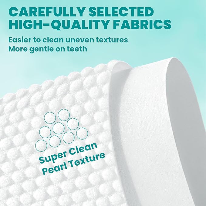 Dental Care Finger Wipes 120 Counts,Teeth Cleaning Finger Wipes for Dogs & Cats,Reduces Plaque & Supports Oral Freshness, Small Animal Stain Removers, Coconut Scent-PawvioPets