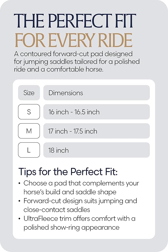 Equinavia Eidsvoll Forward Cut Shaped English Saddle Pad for Show Jumping with Ultra Fleece Trim-PawvioPets