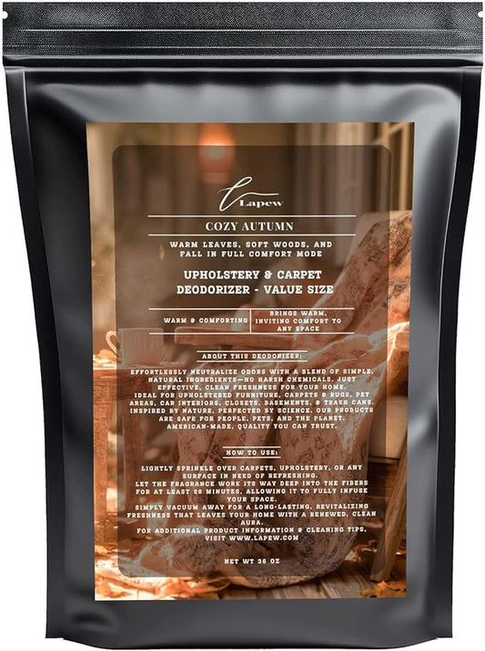 Cozy Autumn Carpet Freshener Powder Refill 36 oz | Powerful Odor Eliminator for Home | Upholstery Deodorizer | Carpet Deodorizer | Pet Urine | Cat Litter Box-PawvioPets
