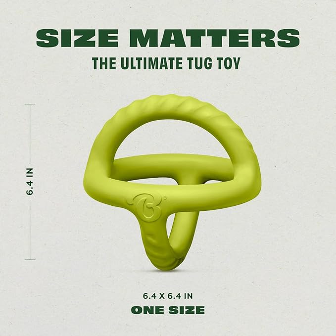 Benebone Natural Rubber Tug Interactive Dog Toy, Natural Rubber-PawvioPets