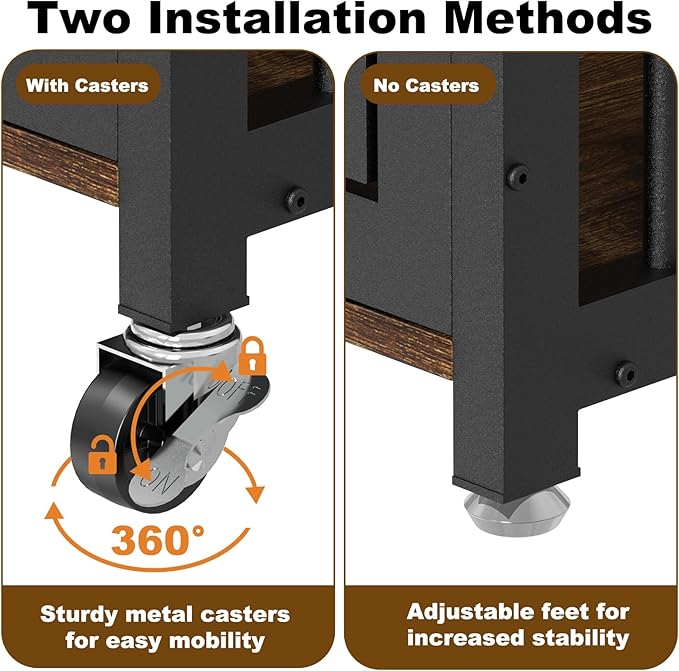 EasyCom 48"/42"/33" Dog Crate Furniture with Name Tag, Heavy Duty Dog Kennel Indoor for Large Dogs, Escape-Proof and Chew-Proof Dog Cage for high Anxiety Dog, Decorate House as TV Stand, End Table-PawvioPets