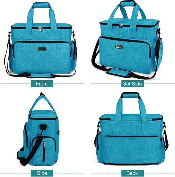 BAGLHER Dog Travel Bag, Pet Travel Bag (ALL Pet Travel Supplies), With 2 Pet Food Containers and 2 Collapsible Silicone Bowls; Essential Kits for Pet Travel Sky Blue-PawvioPets