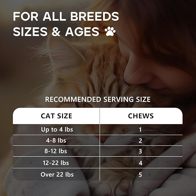 Calming Chews for Cats, Cat Calming Treats - Cat Anxiety Relief, Helps Reduce Stress & Promotes Relaxation for Travel, Boarding, Vet Visits, Separation Anxiety - Chicken (230 Soft Chews)-PawvioPets