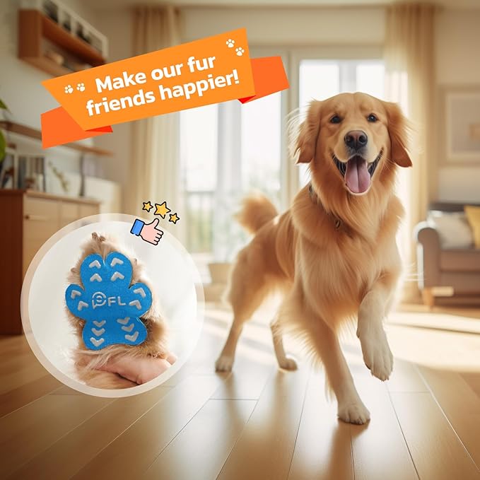 Anti-Slip Dog Paw Protector Pads for Senior Dogs, Dog Paw Blue Stickers with Strong Traction on Hardwood Floor, Dog Essentials,12sets(48pcs) XXL (61-80lbs)-PawvioPets