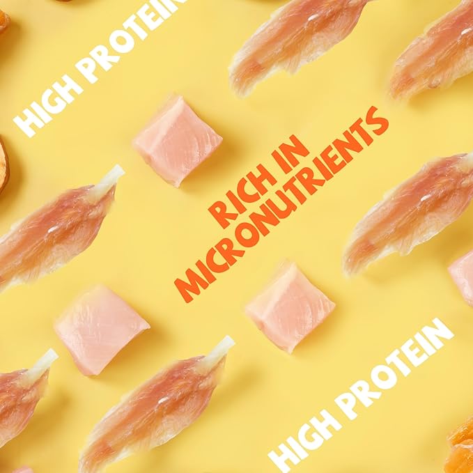 Dog Treats Chicken Tender Wrapped Cod Sticks, Rawhide-Free High Protein Dog Jerky Soft Chews, Healthy Training Snacks for Small Medium Large Dogs, 9-10 Counts, 10.6 oz-PawvioPets