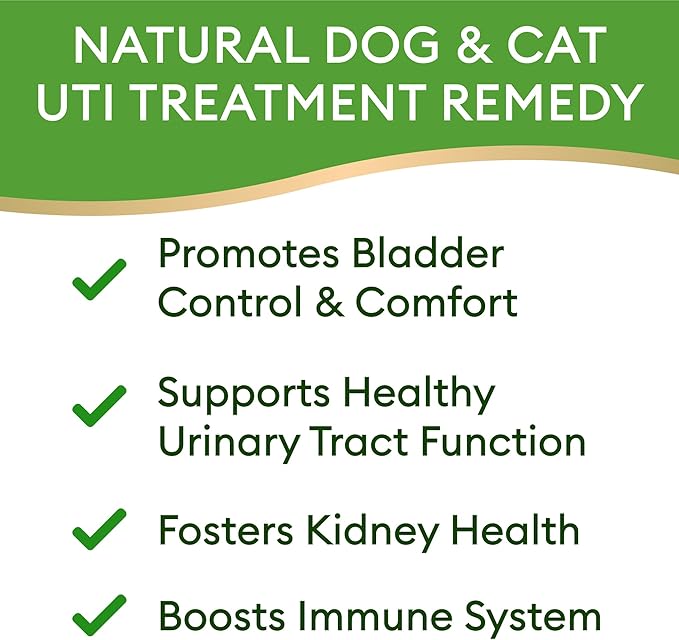 Dog UTI Treatment & Cat Urinary Tract Infection Treatment, Natural Herbal Liquid UTI Medicine, Organically Grown Cranberry Extract, Supports Urinary and Digestive Health, 2 fl oz, Made in USA-PawvioPets