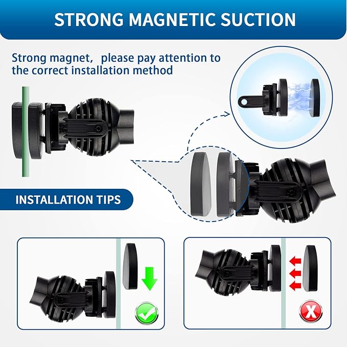 FREESEA Aquarium Powerhead Wave Maker: 1050 GPH Circulation Wavemaker Pump - 360° Adjustable Power Head with Magnetic Suction for 1-55 Gallon Fish Tank | Saltwater | Freshwater-PawvioPets