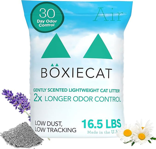 Boxie Gently Scented Cat Litter, Lightweight 30-Day Odor Control, Clumping, 16.5lb-PawvioPets