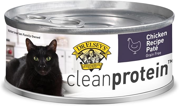 Dr. Elsey's cleanprotein Chicken Recipe Wet Cat Food, Pate 5.3 oz cans (Pack of 24)-PawvioPets