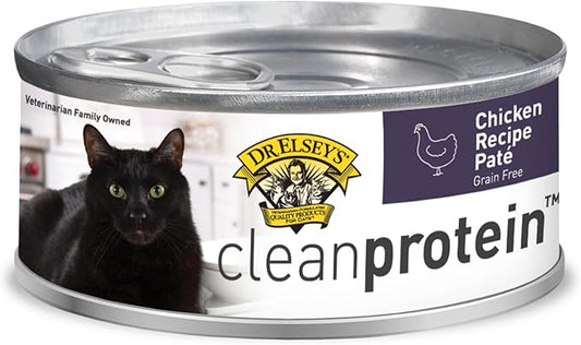 Dr. Elsey's cleanprotein Chicken Recipe Wet Cat Food, Pate 5.3 oz cans (Pack of 24)-PawvioPets