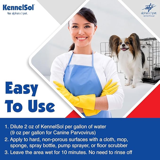 ATP KennelSol 1-Step Kennel Cleaner - 5 Gallons Liquid Disinfectant, Effective Against Bacteria and Viruses, Deodorizer Wintergreen Scent by Alpha Tech Pet-PawvioPets