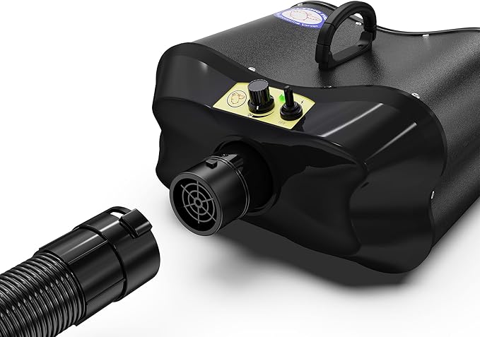 Flying Pig Double Motor High Performance Dog Pet Grooming Dryer (Black)-PawvioPets