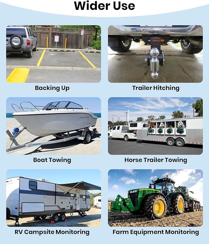 AUTO-VOX Wireless Backup Camera Solar Magnetic: 1-Min DIY Install, 5" 1080P Hd Dual Channel Monitor, Protective Carry Case, Stable Signal, IP69 Waterproof Back Up Systems Camera for Truck,Car,Trailer-PawvioPets