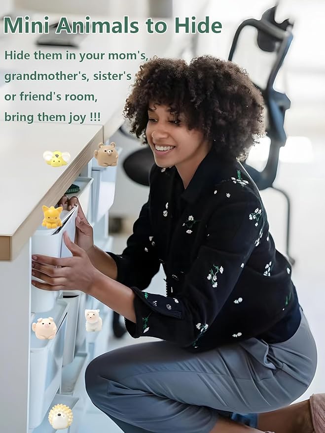 36 Types Forest Mini Resin Animals, Plastic Tiny Animals to Hide, Miniature Animals Figures for Fairy Garden, Dollhouse, Terrariums, Shadowboxes, Cake Topper Decor-PawvioPets