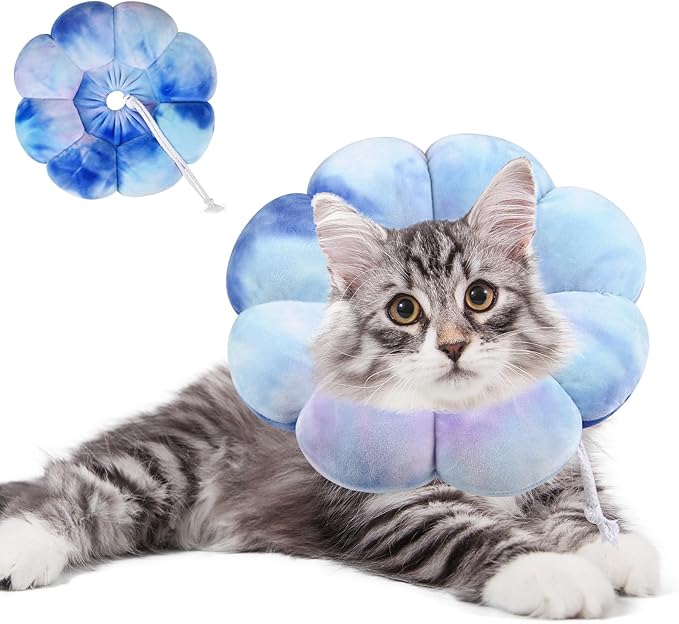 Dog Cat Surgical Recovery Cone Dog Protective Collar, Pet Recovery E-Collar Soft Neck Cone to Stop Licking Wound for Cats & Kittens Small Dog After Surgery-PawvioPets