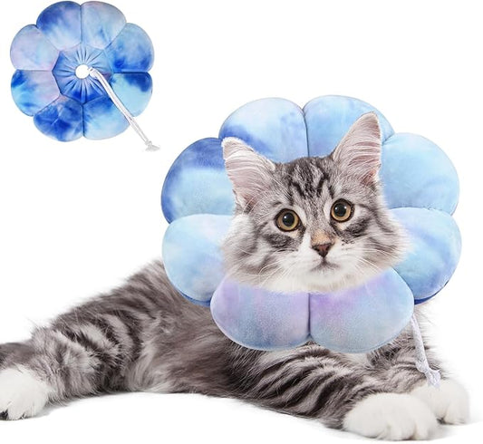 Dog Cat Surgical Recovery Cone Dog Protective Collar, Pet Recovery E-Collar Soft Neck Cone to Stop Licking Wound for Cats & Kittens Small Dog After Surgery-PawvioPets