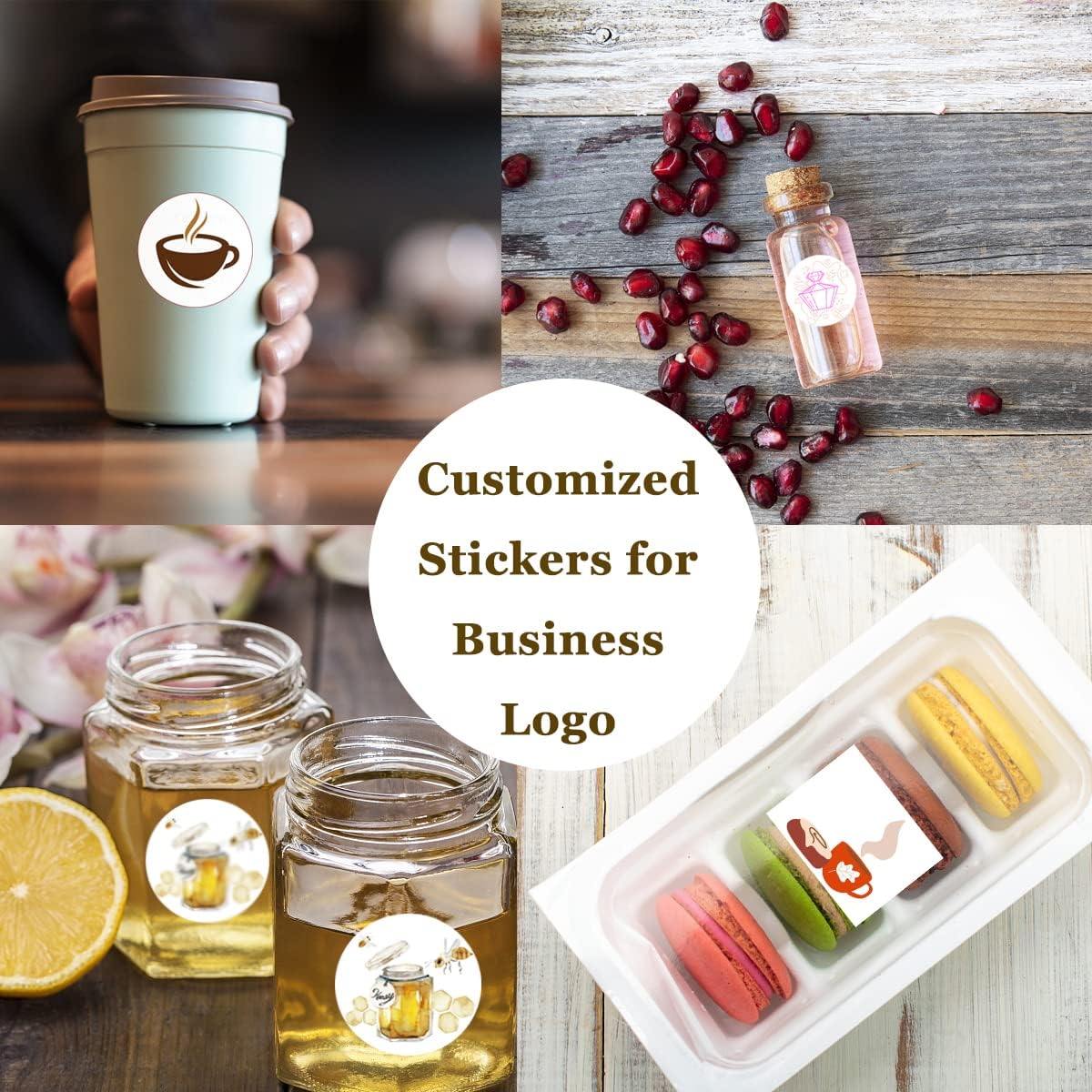 Custom Stickers 70-1000 Personalized Labels for Birthday Party Wedding, Customized Stickers for Business Logo(Oval)