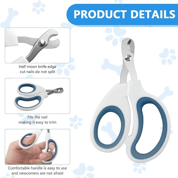 20 Pcs Cat Nail Clipper Bulk Kitten Claw Trimmer Pet Nail Cutter Claw Care for Cats, Kittens, Bunny, Puppy, Rabbit, Gatos, and More-PawvioPets