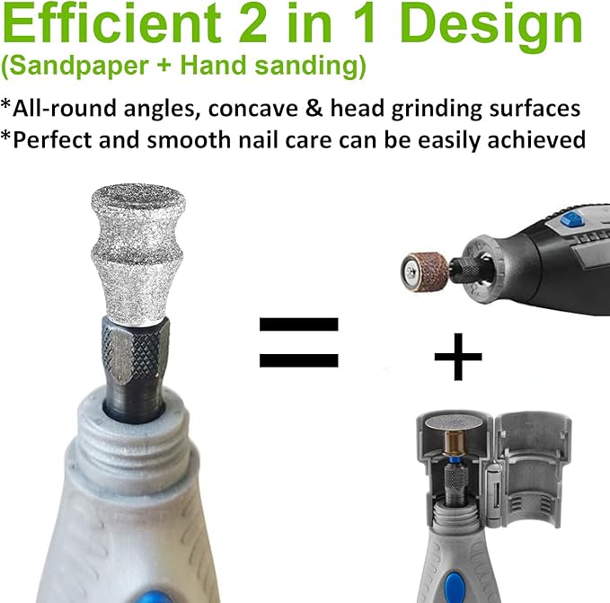 Diamond Dremel Dog Nail Grinder Attachment, Diamond Rotory Bit for Dogs&Pets Nail Care, 1/8'' Pet Nail Grinder Wheel Work with Dremel Sanding Drums for Animals Nail Care & Home Grinder Tools-PawvioPets