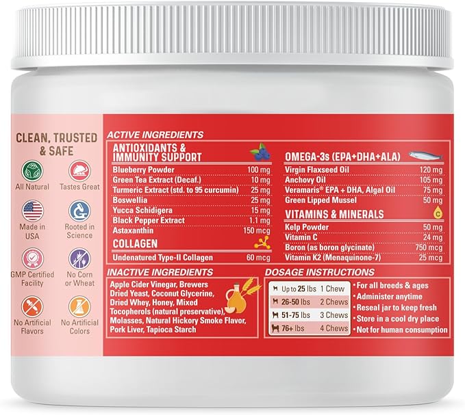 Bernie's Marvelous Mobility - Daily Total Joint Support for Dogs - 90 Soft Chews - Maintain & Rebuild Mobility, Supports Joint Tissue Health-PawvioPets