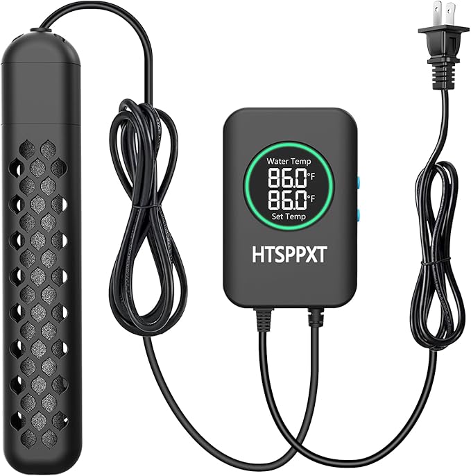 Aquarium Heater, 100W/200W/300W/500W Adjustable Fish Tank Heater with Intelligent Digital LED Controller, Overheating and Out of Water Protection for Freshwater and Saltwater Tanks-PawvioPets