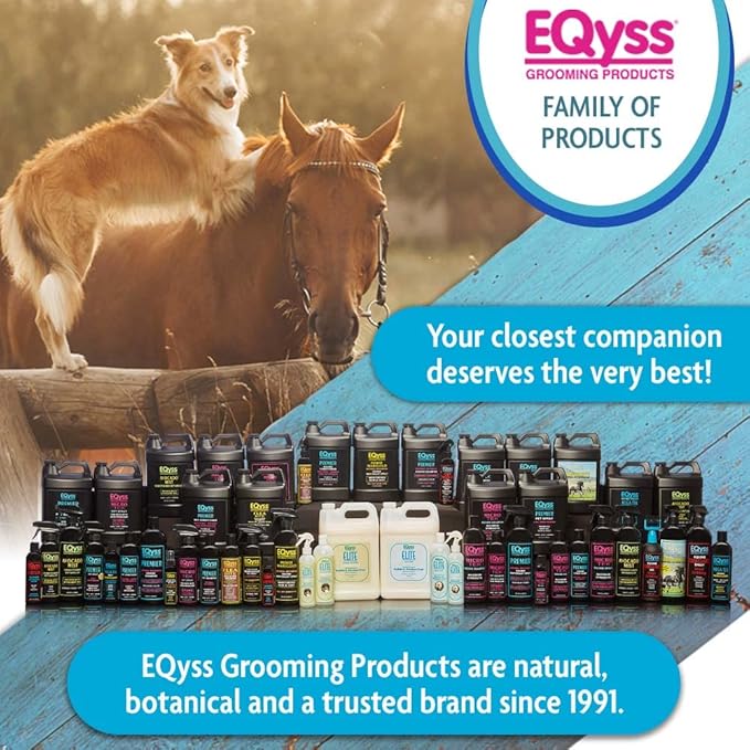 EQyss Premier Equine Horse Shampoo - Conditions and Moisturizes Coat, Enhances Color, Promotes Shine - Safe for All Horses & Pets, pH Balanced, USA Made-PawvioPets