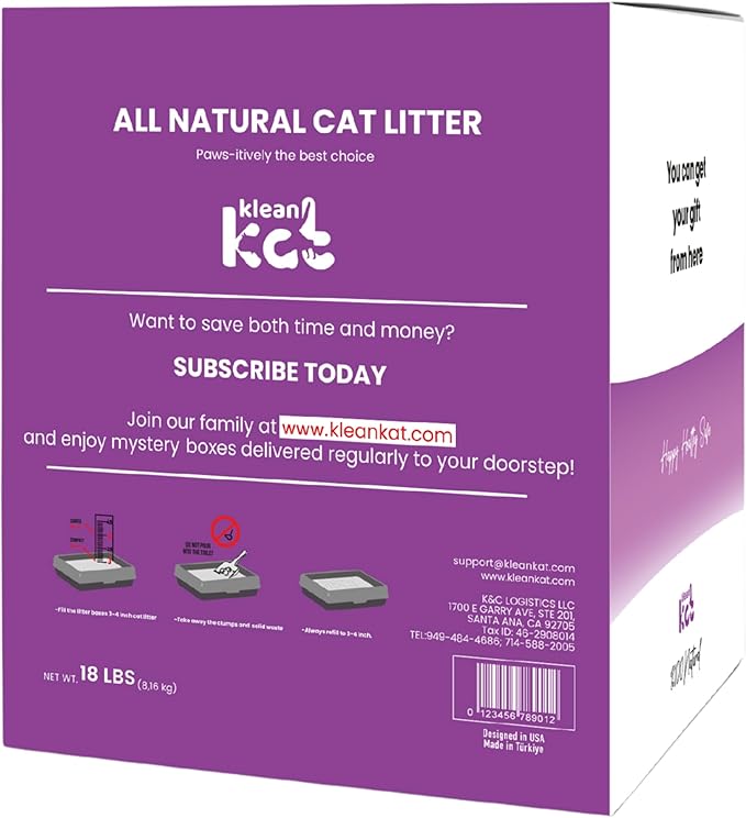 All Natural Clumping Cat Litter – Multiple Scents – Low Dust, Odor Control – (Lavender) 18 lb - Surprise Toy Inside-PawvioPets
