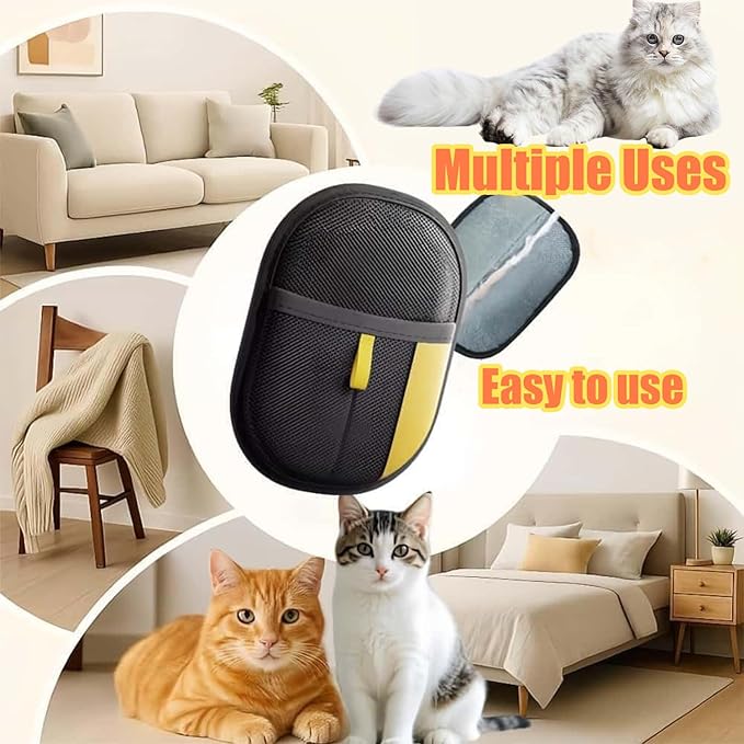 2pc Pet Hair Removal Glove,Pet Grooming Gloves,Cat Grooming for Hair Removal,Versatile Reusable Pet Hair Remover Glove-PawvioPets