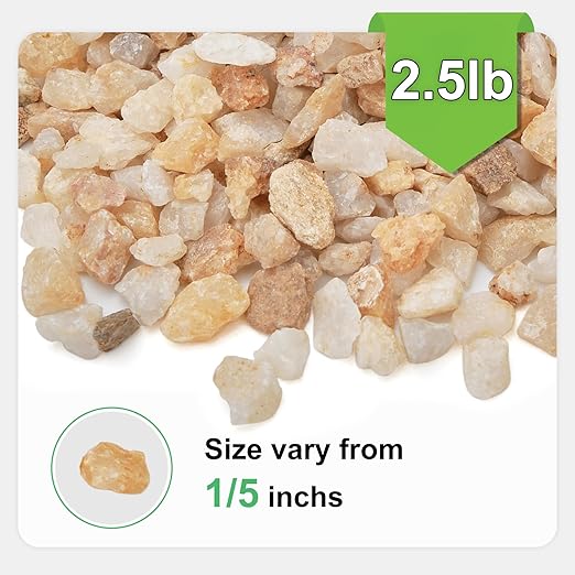 2.5 lbs Coarse Silica Sand for Indoor Plants, 1/5 Inch Natural Decorative Gravel for Vases, Aquariums, Terrarium, Fish Tank, Drainage Rocks for Potted Plants, Bamboo, Succulent, Crafts, Cactus-PawvioPets