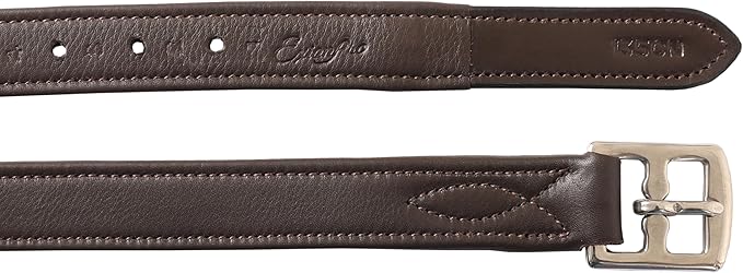 Exion FlexiStrong Stirrup Leathers for English Saddle | Ultra-Soft Cow Calfskin with Nylon Core | 1” Wide Stirrup Leathers for Daily Use | Sizes 48" to 62" | Black, Brown-PawvioPets