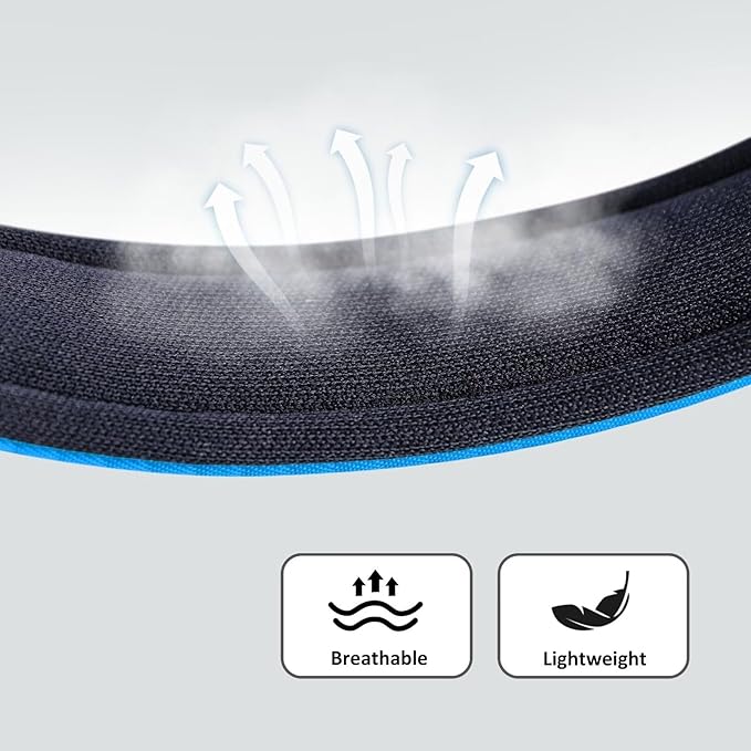 Didog Soft Padded Dog Collars for Small Dogs, Lightweight and Breathable Dog Collar with Metal Buckle, Blue, M-PawvioPets