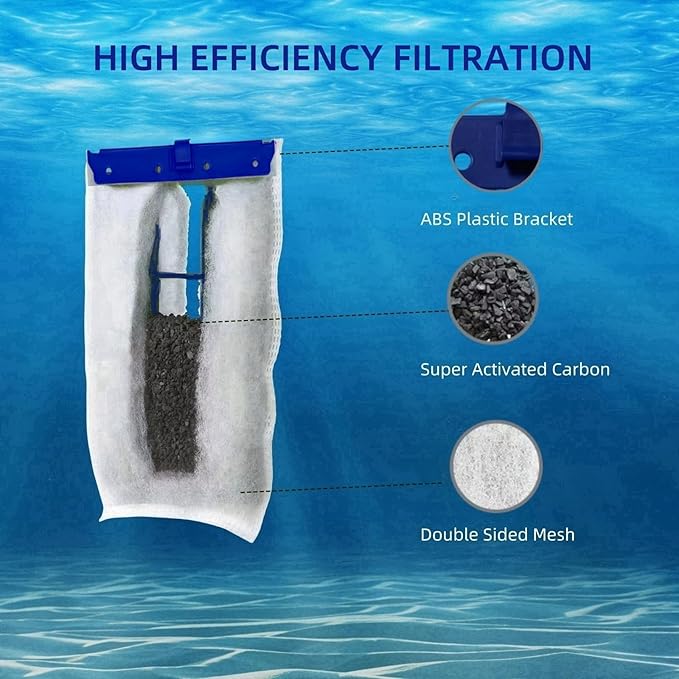 10 Pack Large Replacement Filter Cartridges for Tetra Whisper Bio-Bag Filters, Compatible with 20i,40i/IQ20,30,45,60/PF20,30,40,60 Filters and ReptoFilter Aquariums-PawvioPets
