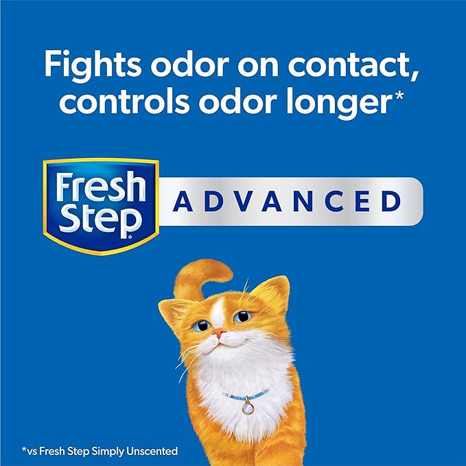 Fresh Step Advanced Simply Unscented Clumping Litter, Fresh Step Unscented Cat Litter Fights Odor on Contact, 37 lbs. (2 x 18.5 lb. Box)-PawvioPets