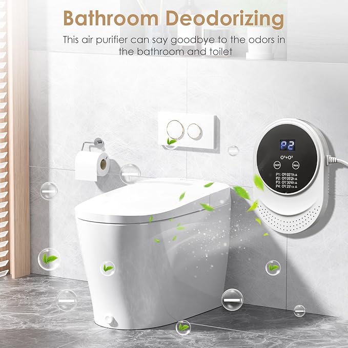 Cat Litter Deodorizer for Litter Box Plug In Air Fresheners for Home Ionizer Air Purifier for Strong Odor Portable Air Cleaner for Bathroom Toilet Living Room Kitchen Pets House Car (1)-PawvioPets