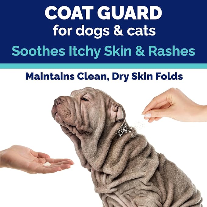Coat Guard Dry Shampoo for Dogs and Cats - Extra Large 2 lbs Jar, Dog Dry Shampoo Powder, Waterless Dog Shampoo, Anti Itch Relief, Cedar Scented, Anti Dandruff, Hot Spots, Nature's Pure Edge-PawvioPets