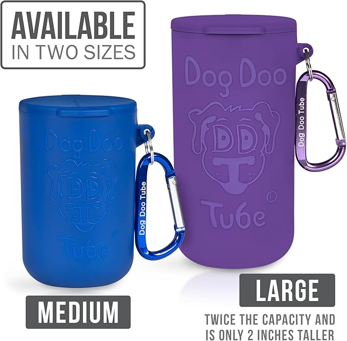 Dog Doo Tube Filled Dog Waste Bag Holders - Reusable Dog Poop Bag Tubes Designed to Keep in Odors and Germs-PawvioPets