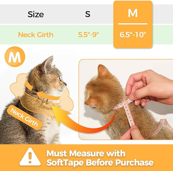 ComSaf Cat Cone Collar Soft - Cat E Collar Cones to Stop Licking, Recovery Elizabethan Collar for Cats After Surgery, Soft Cone for Medium Cats, Waterproof & Lightweight, Yellow Flower, M-PawvioPets