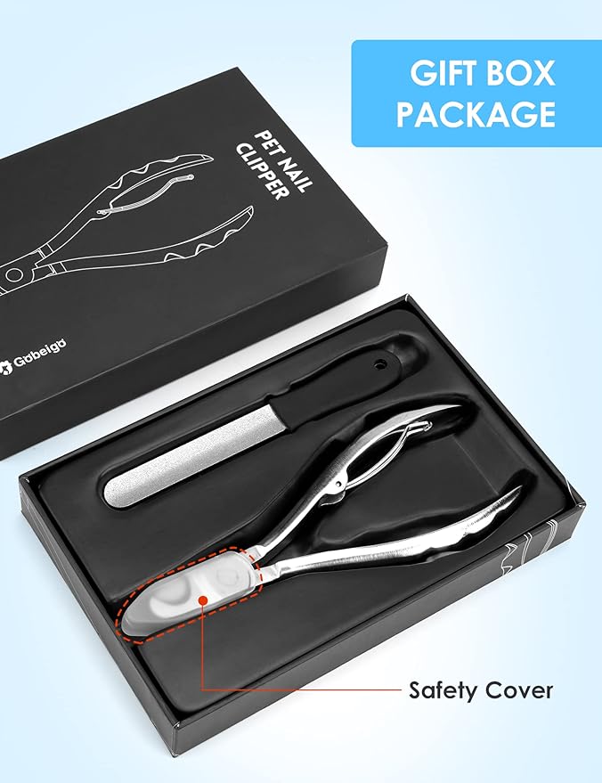 Gobeigo Upgrade Wide Open Dog Nail Clippers for Large Dogs Cut Like Butter, Heavy Duty Dog Nail Trimmer Full Metal Razor Sharp Professional for All Dogs Cats with Thick Toenail-PawvioPets