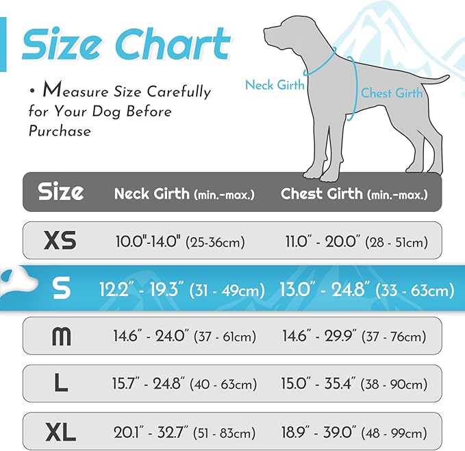 Eagloo Dog Harness Small Sized Dog, No Pull Service Vest with Reflective Strips and Control Handle, Adjustable and Comfortable for Easy Walking, No Choke Pet Harness with 2 Metal Rings, Sky Blue, S-PawvioPets