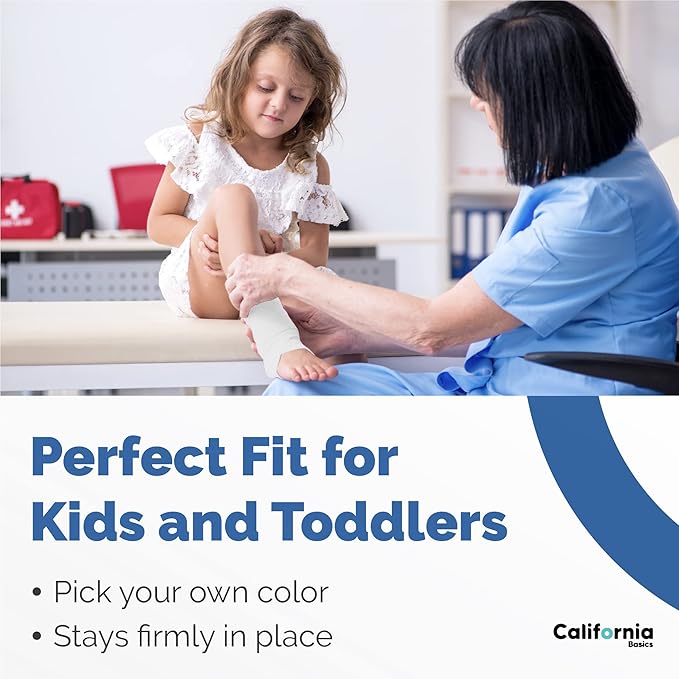 California Basics Self Adhesive Bandage Wrap - Self Adhering Non Woven Cohesive Bandage Rolls - Stretch Wrap - Multi Colored Athletic Tape for Wrist - Waterproof (2 inch- 12 Pack- White)-PawvioPets