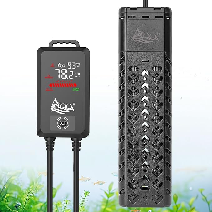AQQA Aquarium Heater 800W Large Fish Tank Heater for 80-230 Gallon Tank Submersible Heater for Aquarium Betta Fish Heater with Adjustable Temp Range 59-93℉ (AQ136-800W for 80-230Gal)-PawvioPets