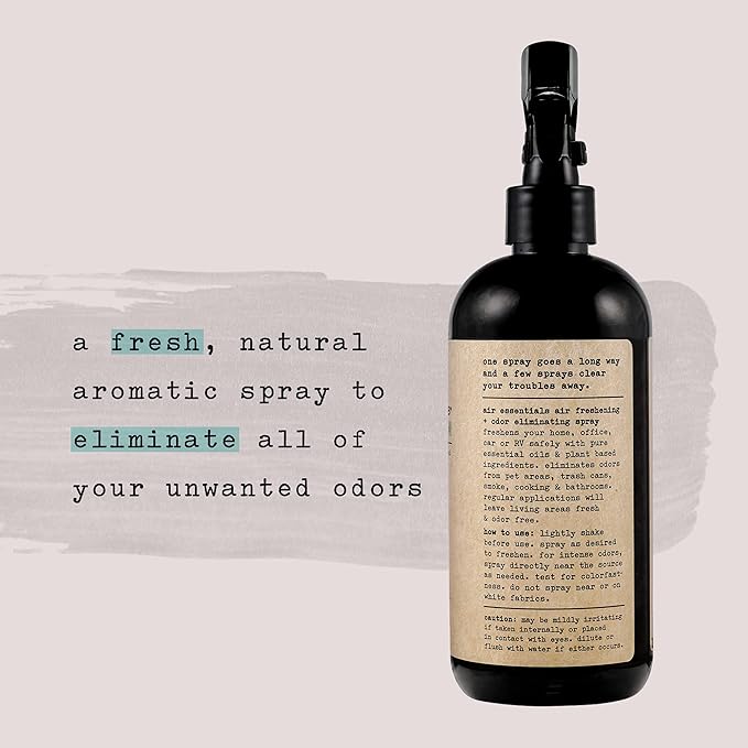 Air Essentials Air Freshener & Odor Eliminator Spray - 12 oz, Pack of 2 - Made with Pure Essential Oils - Eucalyptus Mint Scent-PawvioPets