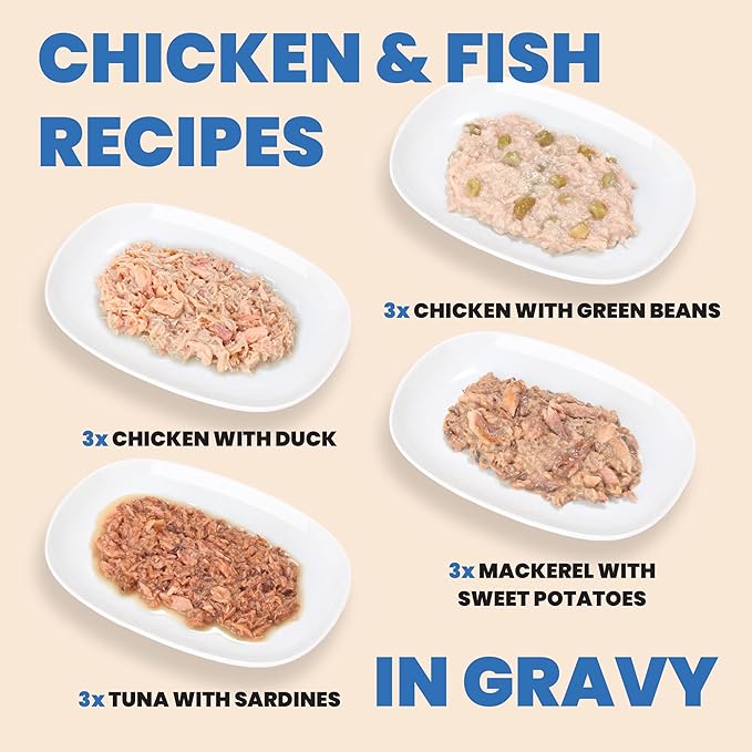 almo nature Wet Cat Food HQS Complete Land and Sea - Variety Pack Grain Free, Highly Digestible, Hormone Free, Preservative Free, 2.47-oz 24 Pack-PawvioPets
